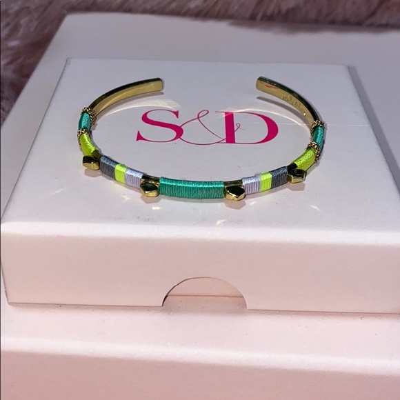 EUC Stella $ Dot Colorblock Cuff (gold) - Picture 1 of 2